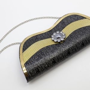 Shimmery Black and Gold Clutch